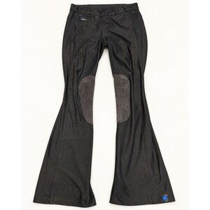 Irideon Riding Wear Black Bootcut Equestrian Pants Knee Patch Zip Pocket 31x34